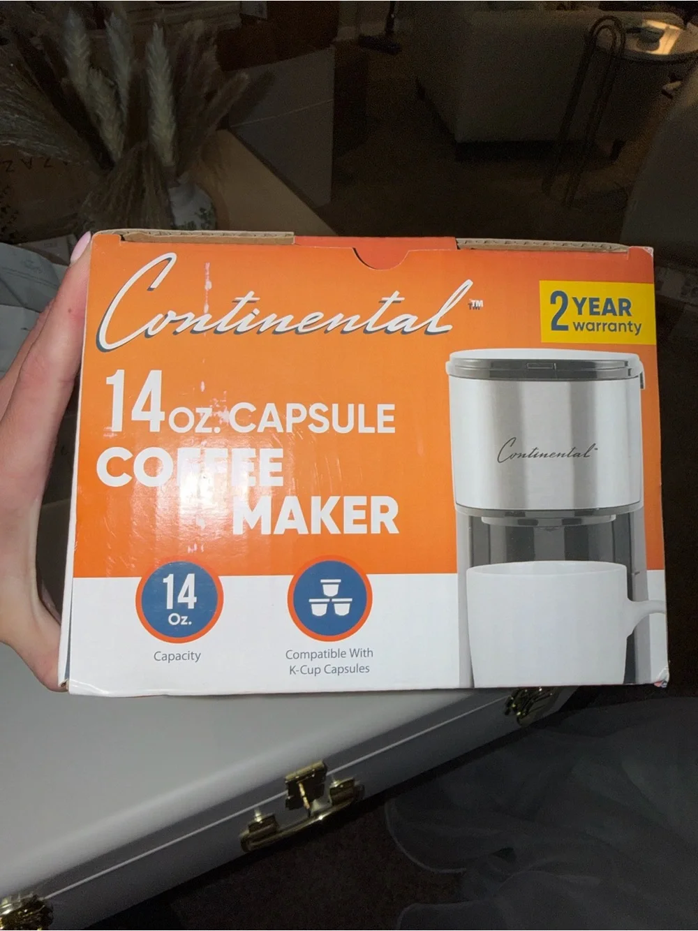 14 oz. Silver & Black Capsule Coffee Maker
